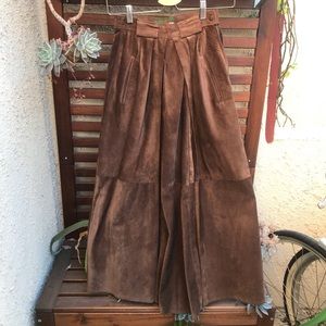 Vintage Outback Red Brown suede Leather Skirt